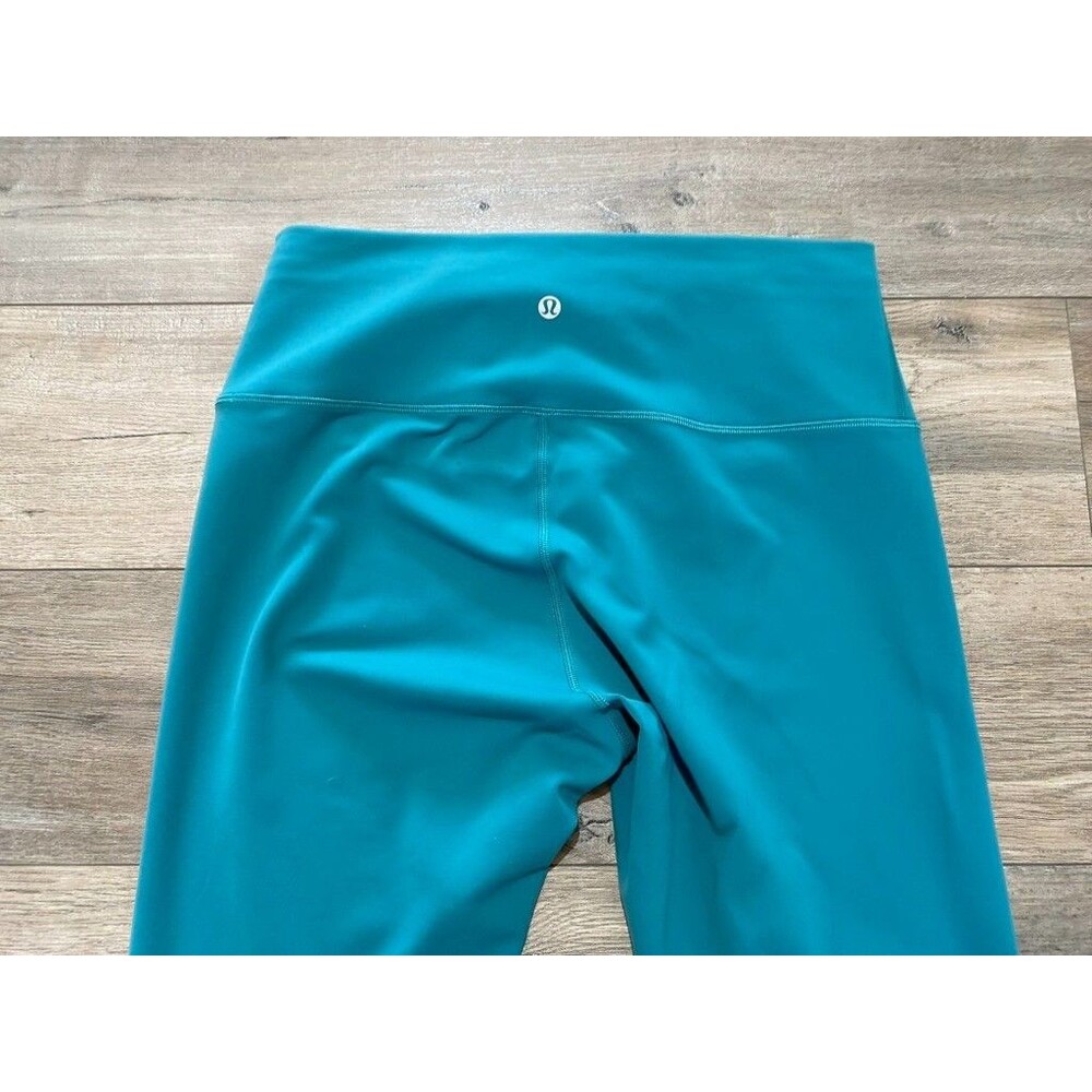 Lululemon Wunder Train Leggings HR 27'' Pants Everlux Women Sz 12 Teal LW5DJ0S - Picture 7 of 8